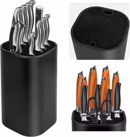 Soporte de bloque universal para cuchillos de cocina XISRENS en color negro