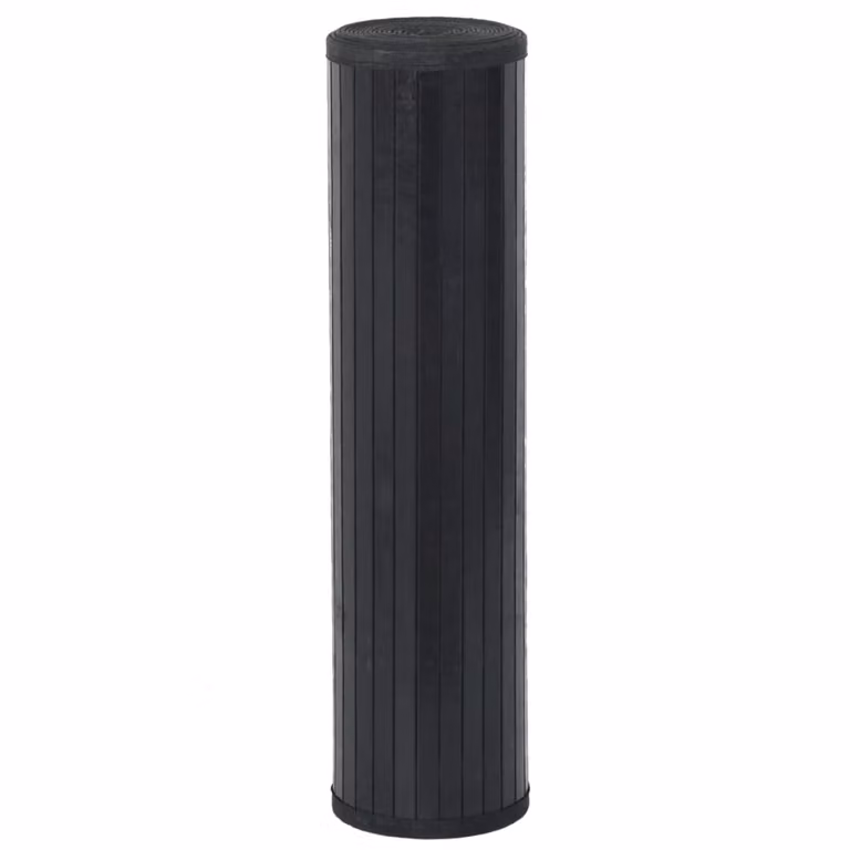 Alfombra rectangular de bambú vidaXL negra, antideslizante, An/P: 70 x 500 cm