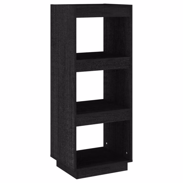 Estantería divisor de espacios Maison Chic de madera de pino en color negro An/P/Al: 40 x 35 x 103 cm