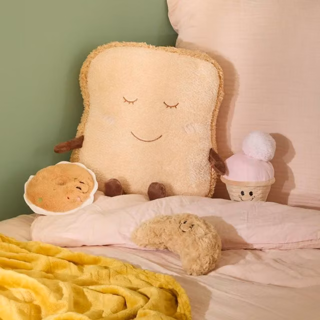 Cojín Toast Fraci de Atmosphera en color beige, An/An: 30 x 35 cm