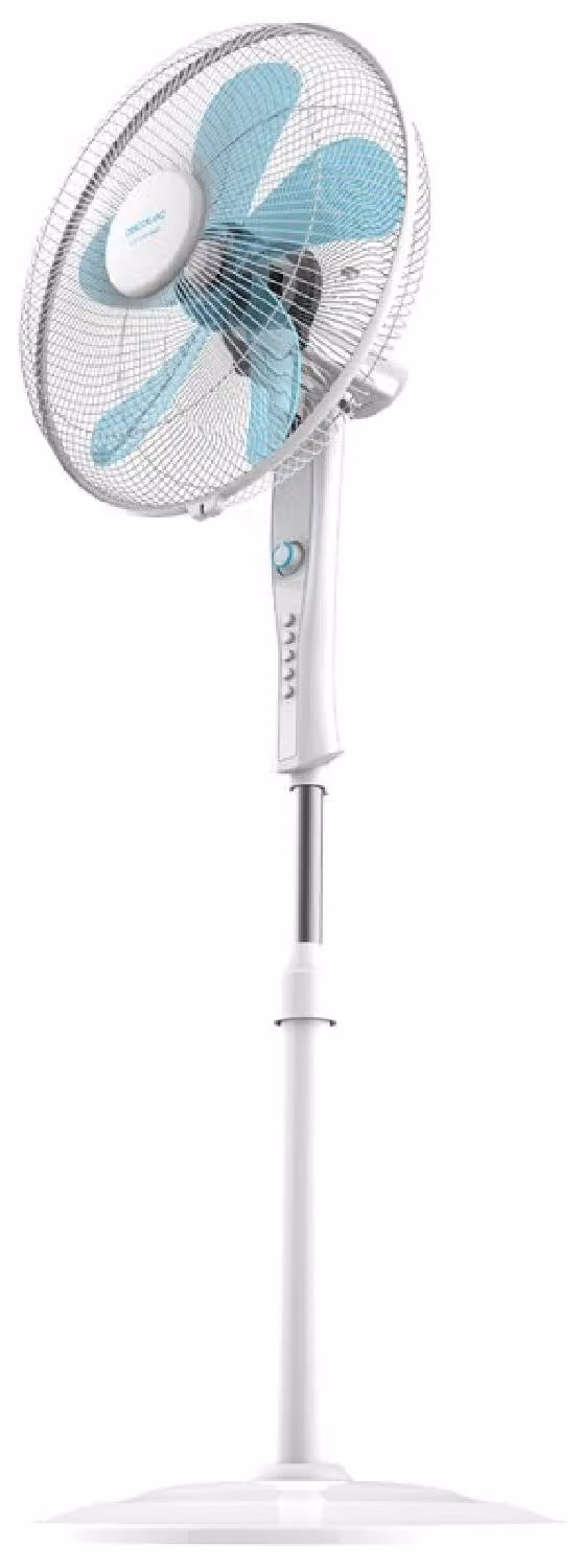 Ventilador de pedestal Cecotec Forcesilence 520 Power Blanco con temporizador y oscilación