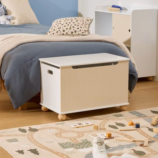 Cofre cerrado infantil Bouli de Atmosphera en color beige, madera de pino, An/P/Al: 60 x 36 x 41,5 cm