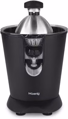 Exprimidor eléctrico de cítricos H.Koenig AGR82 negro de 160W con piezas aptas para lavavajillas