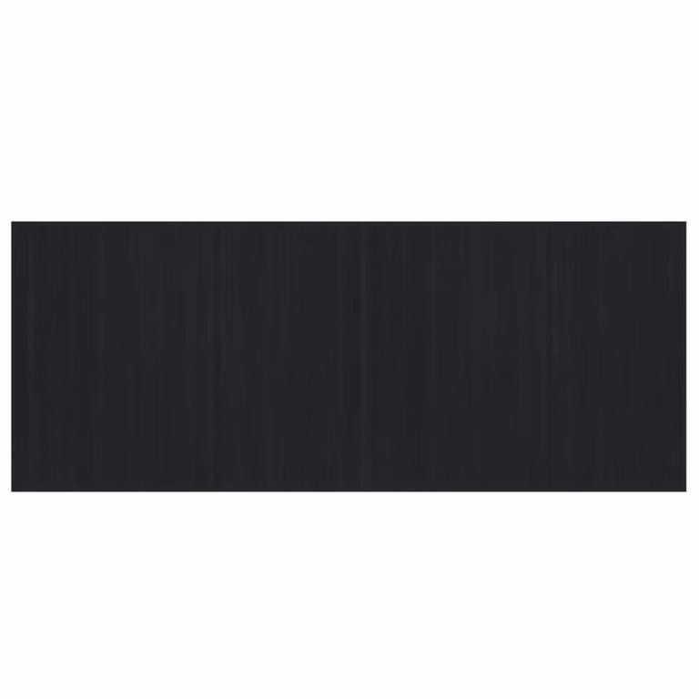 Alfombra rectangular de bambú y polipropileno vidaXL negra para salón An/P: 80 x 200 cm