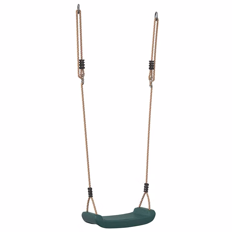 Columpio individual para niños vidaXL con cuerda ajustable y protección UV en color verde