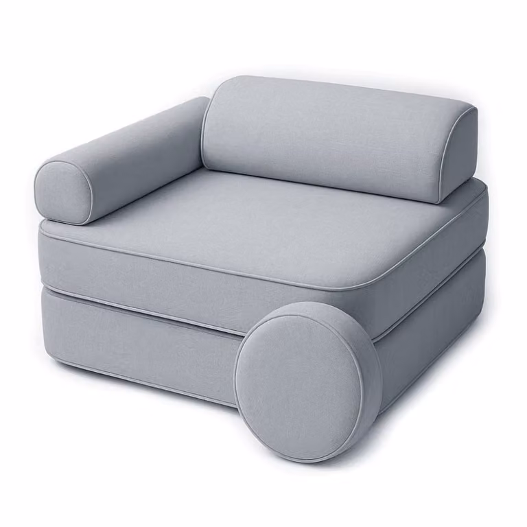 Sillón infantil modular de espuma Bees & Blooms en color azul