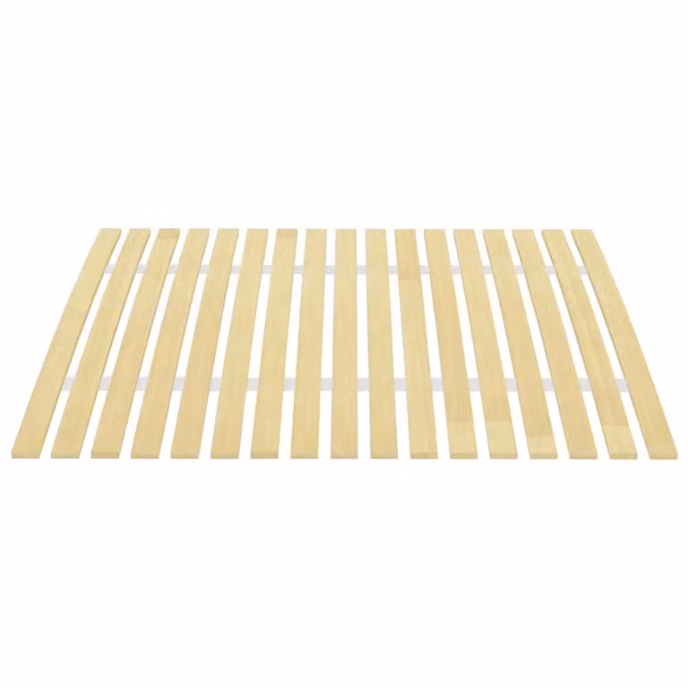 Somier de láminas Maison Chic de madera de álamo con 17 listones curvados en color marrón y beige, An: 100 cm, Al: 200 cm
