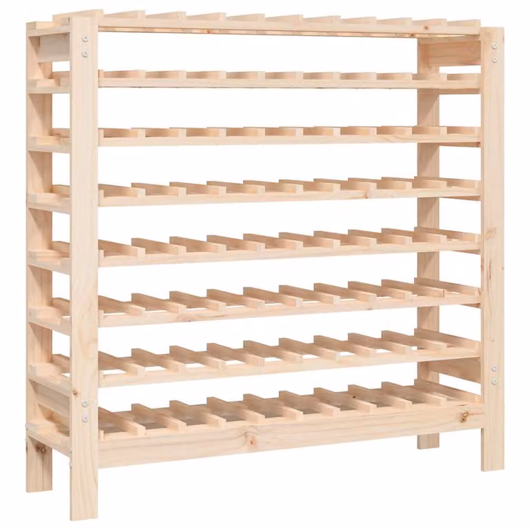 Botellero de madera maciza de pino vidaXL color marrón An/P/Al: 109,5 x 30 x 107,5 cm