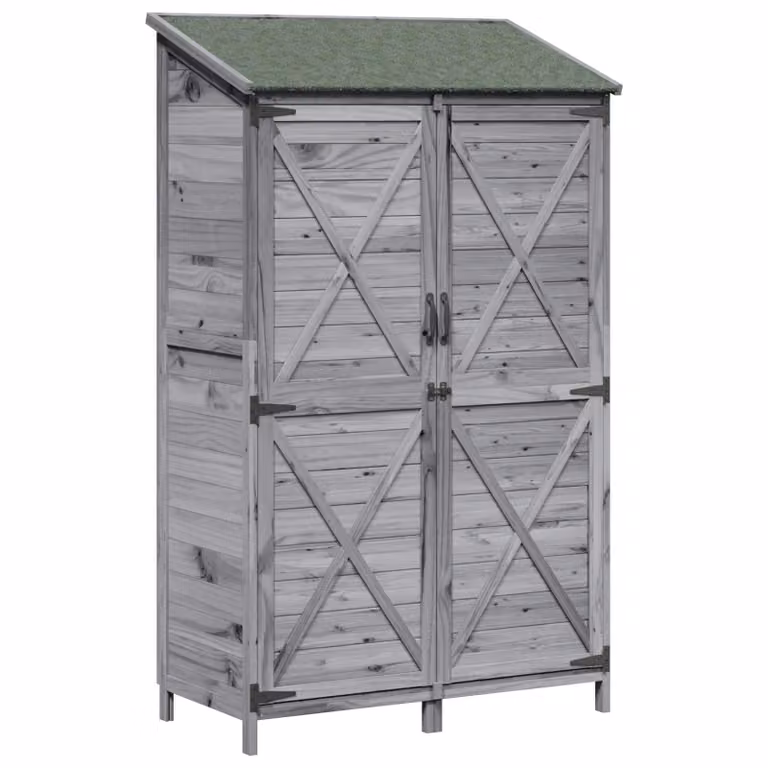 vidaXL Cobertizo de Jardín Moderno Gris An/P/Al: 106 x 56 x 176,5 cm