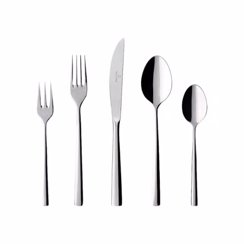Juego de cubiertos Piemont de Villeroy & Boch en acero inoxidable color plata, 30 piezas para 6 personas