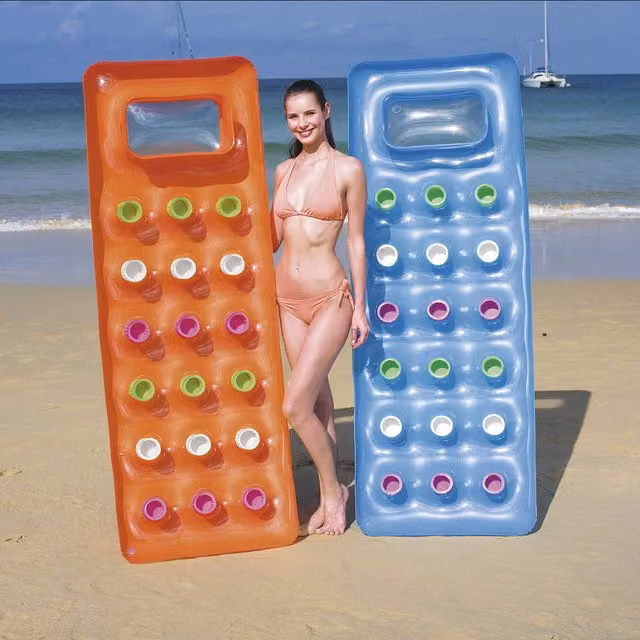 Colchón inflable para piscina Bestway multicolor con detalles en azul y naranja de plástico
