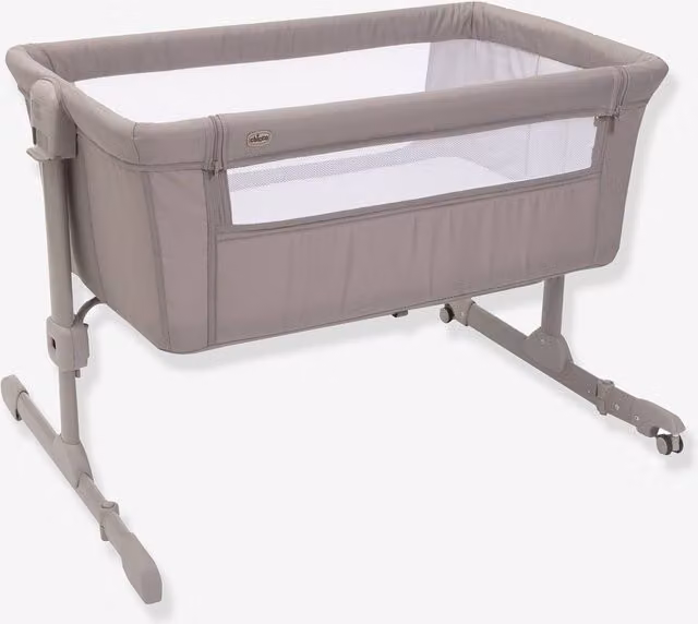 Cuna de colecho Next2Me Essential Chicco beige con lateral abatible