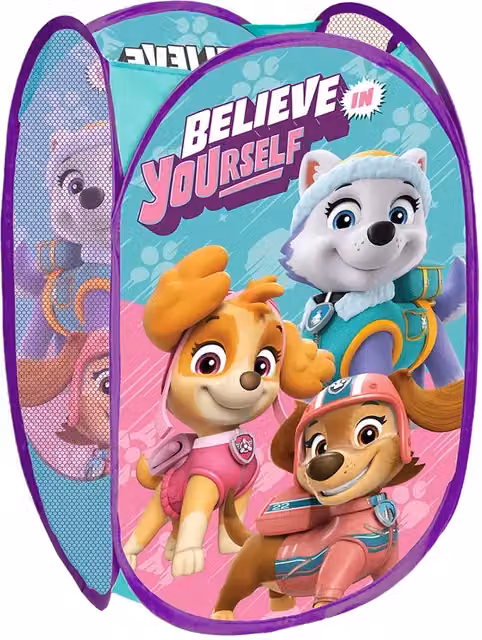 Organizador Decorativo Paw Patrol Plegable con Asas, Multicolores y Morado, 70 l