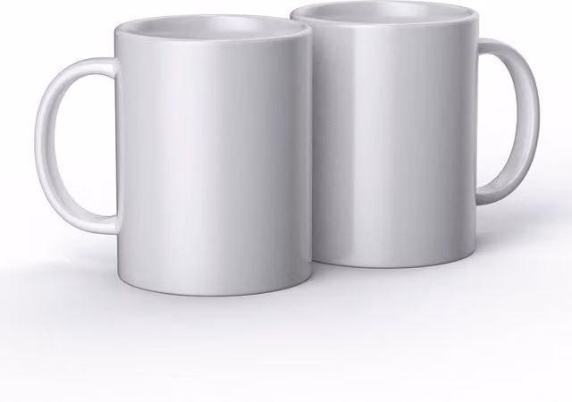 Pack de 2 tazas de cerámica blanca Cricut para personalizar, 425 ml cada una