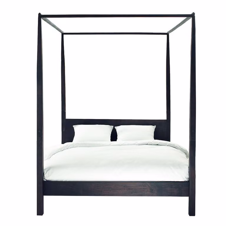 Cama con dosel de acacia maciza Maisons du Monde An/P/Al: 160 x 200 cm