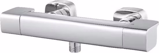Grifo de ducha termostático monomando Cooke Lewis en acabado cromado plata de latón