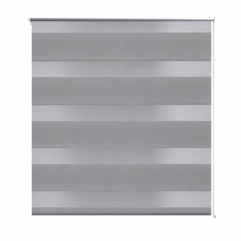 Estor cebra Syfax day night de poliéster con diseño de rayas en color gris, An/P/Al: 50,9 x 46,7 x 100 cm