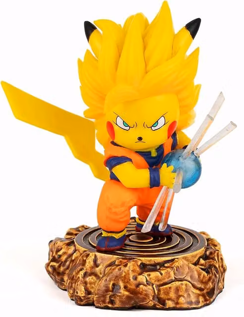 Figura coleccionable de Dragon Ball Super Saiyan Sun Wukong en color amarillo de PVC para decoración de mesa