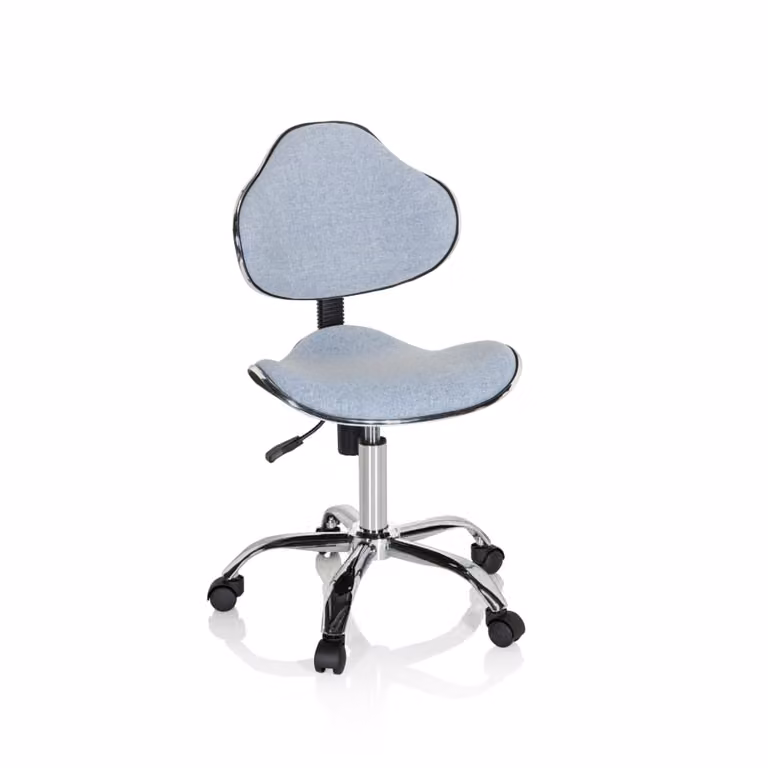 Silla de escritorio giratoria para niños Kiddy GTI-3 de HJH Office en color azul y tela
