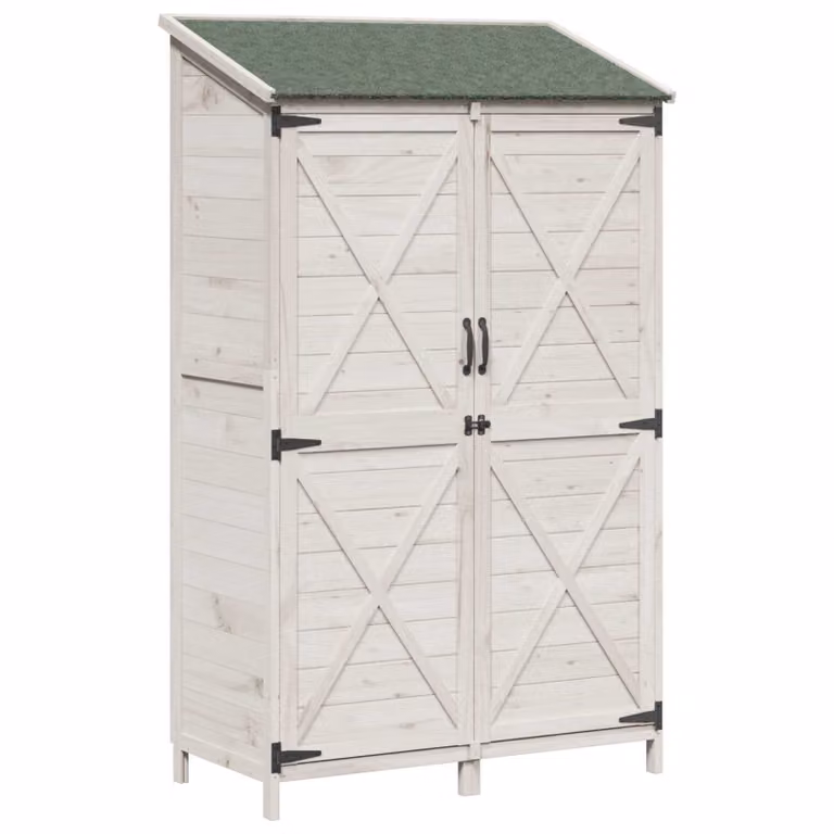 Cobertizo de jardín vidaXL blanco An/P/Al: 106 x 56 x 176,5 cm