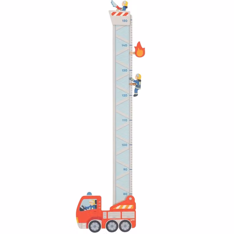 Medidor infantil de bomberos Goki de madera color gris para colgar en la pared An/P/Al: 24 x 24 x 90 cm