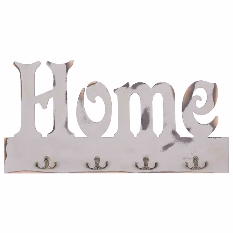 Perchero de pared vidaXL HOME de madera con ganchos, An/Al: 50 x 23 cm