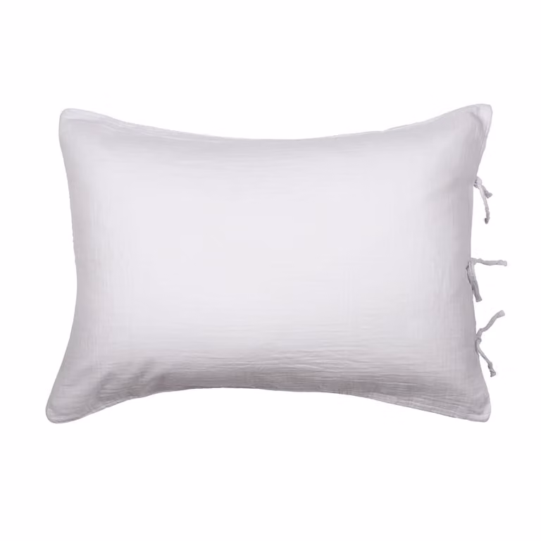 Funda de almohada de algodón de Maison d'été en color gris con diseño minimalista de 50 x 70 cm