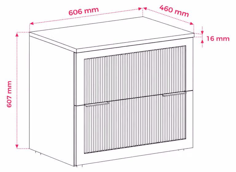 Mueble de baño suspendido 3E 3xE living.com con cajones y puertas, diseño moderno en color marrón y negro con acabado roble, An/P/Al: 60 x 46 x 58,6 cm