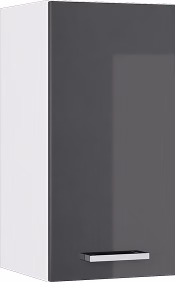 Mueble alto universal Vicco R-Line de pared en color antracita alto brillo con puertas batientes, An/P/Al: 30 x 31 x 60 cm