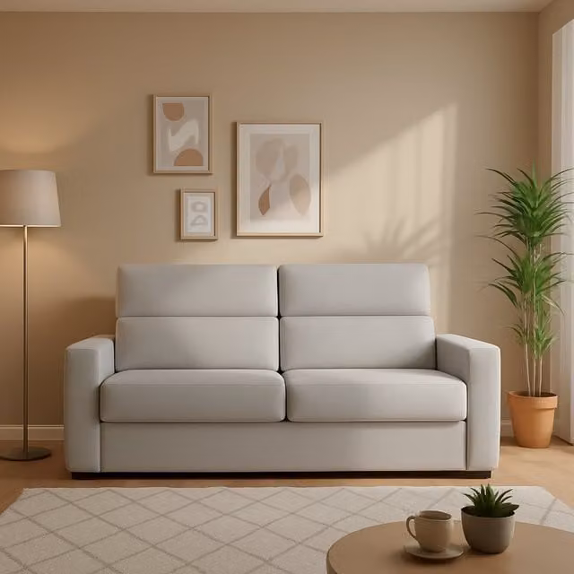 Sofá cama de 2 plazas DMORA en gris, con fundas desenfundables, apertura abatible y almacenamiento, fabricado en Italia con estructura de madera sólida, An/P/Al: 180 x 95 x 140 cm
