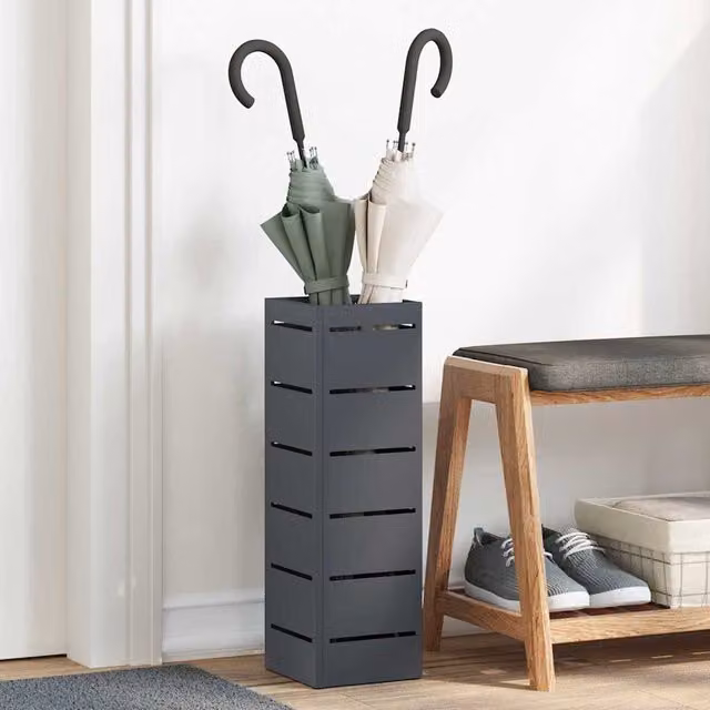 Soporte para paraguas de metal vidaXL en color gris antracita