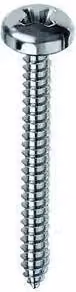 Pack de 20 tornillos autoperforantes AMBROVIT para madera y hierro, punta Phillips, acabado galvanizado color plata, Diámetro: 2,2 mm, Longitud: 9,5 mm