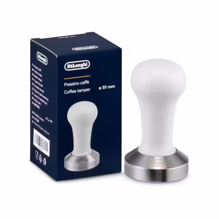 Prensador de café De'Longhi DLSC079 en blanco y acero inoxidable