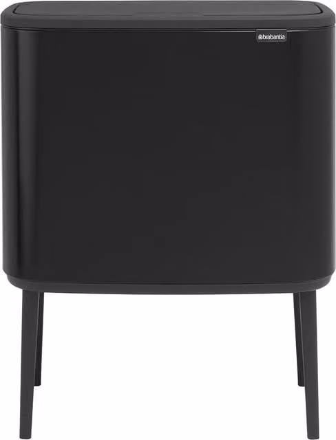Cubo de basura para reciclar Brabantia Bo Touch Bin de 11 + 23 L en color negro