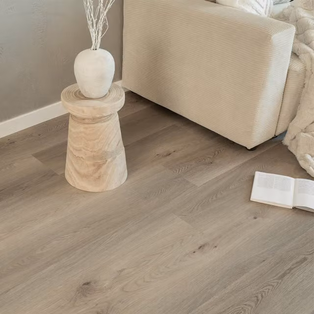 Suelo vinílico clic Home Deluxe LOMEA Stone grey con sistema de clic y efecto mármol de 30 m²