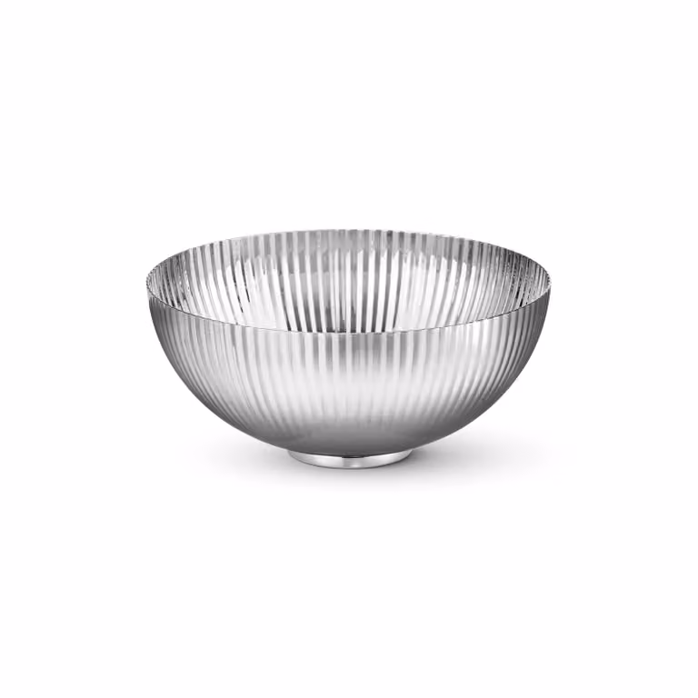 Bol para ensalada Georg Jensen Bernadotte en acero inoxidable color plata, Diámetro: 13 cm