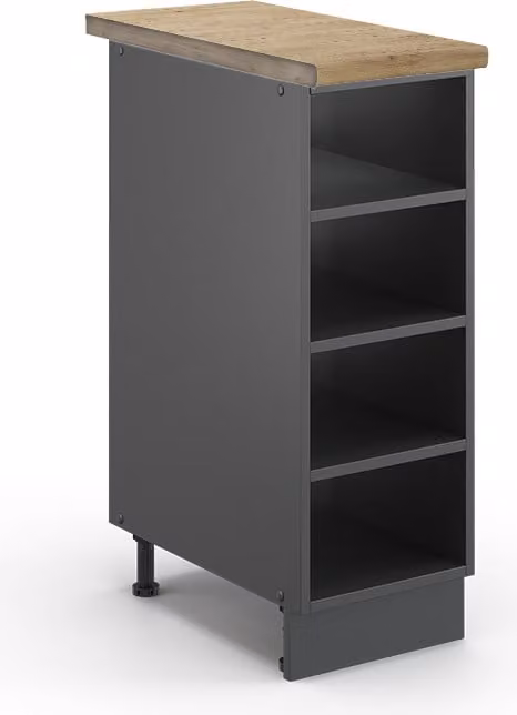Estante de cocina Vicco Fame-Line Antracita y Robro An: 30 cm, Al: 82 cm, P: 50 cm