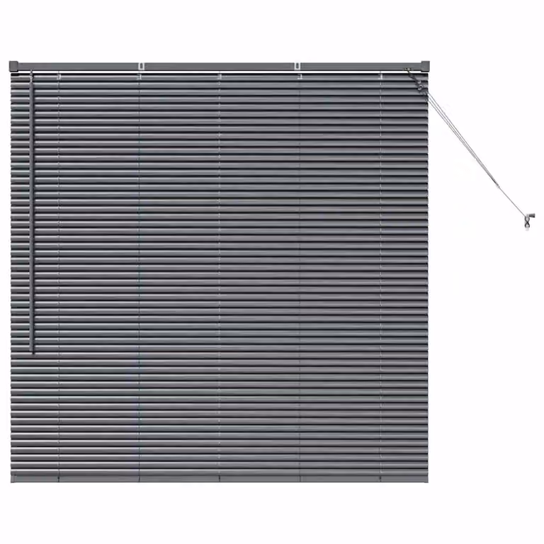 Persiana veneciana de aluminio vidaXL en gris oscuro, An/Al: 130 x 135 cm, 25 mm