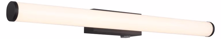 Aplique de pared LED Mattimo de Trio para baño en color negro y blanco con luz blanco cálido de 6,5W