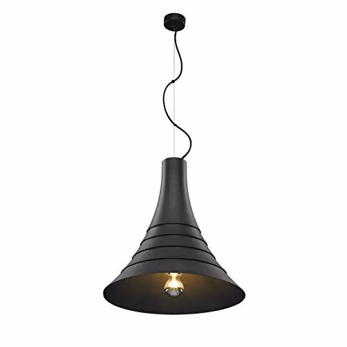 Luminaria de suspensión SLV BATO 45 PD en color negro con casquillo E27 y potencia máxima de 60 W
