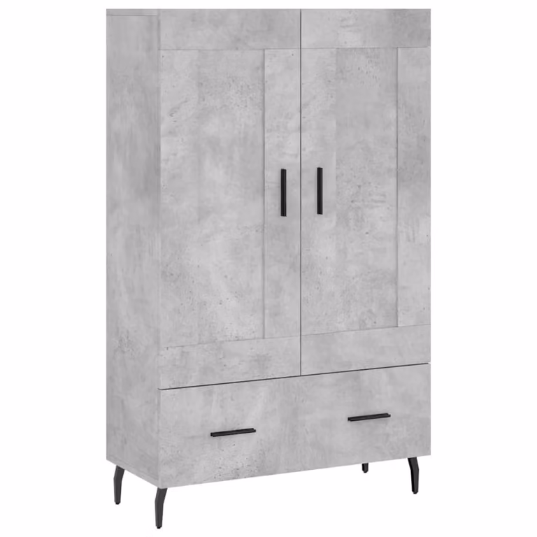 Aparador alto moderno vidaXL de madera de ingeniería en color gris hormigón An/P/Al: 69,5 x 31 x 115 cm