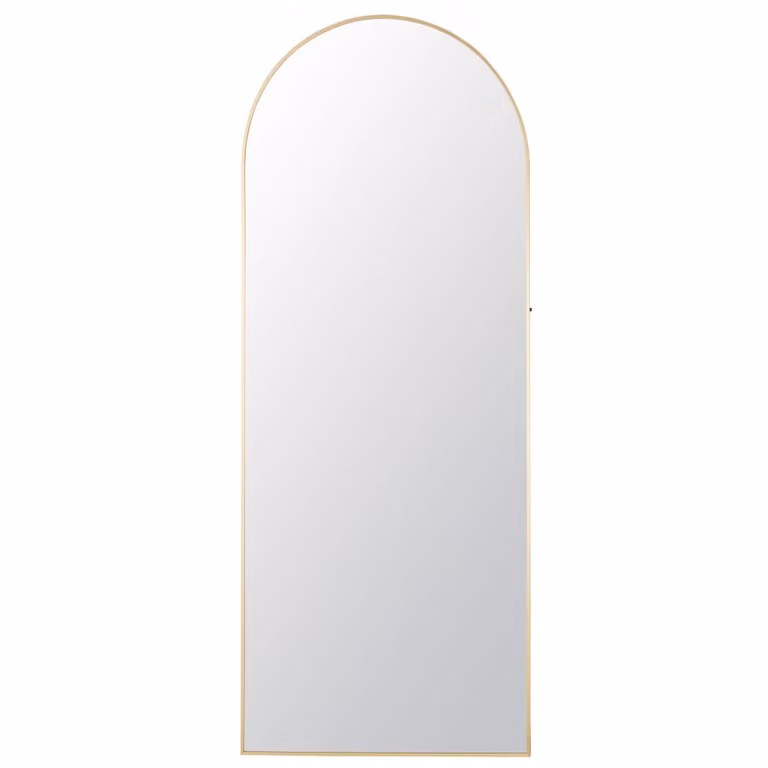 Espejo de pie de Maisons du Monde con diseño de arco moderno en color dorado y negro, An: 80 cm, Al: 197 cm