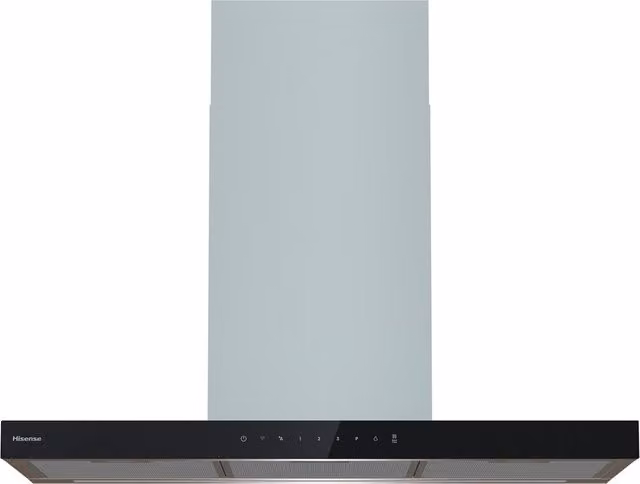 Campana decorativa Hisense CH9T6226XGB de acero inoxidable color plata con 4 niveles y función power boost de 90 cm