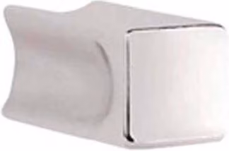 Pomolo Zama Quadro 2388 Metalstyle de 10,0 cm en color zinc y acabado pulido