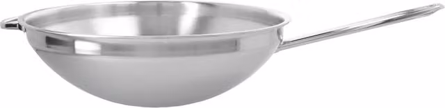 Wok de fondo plano Demeyere Apollo de 36 cm en acero inoxidable color plata