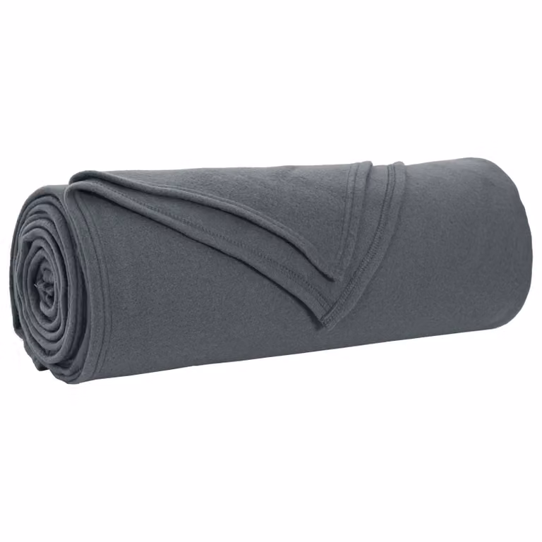 Manta de lana vidaXL gris oscuro, suave y de fácil cuidado, An x P: 350 x 270 cm