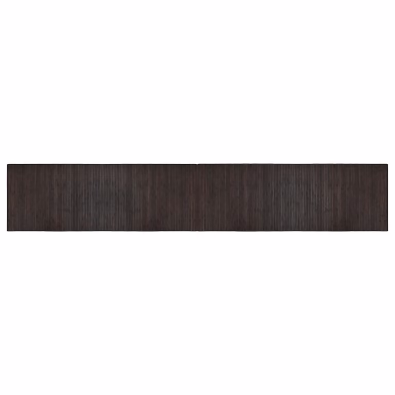 Alfombra rectangular de bambú vidaXL marrón oscuro antideslizante An/Al: 70 x 400 cm