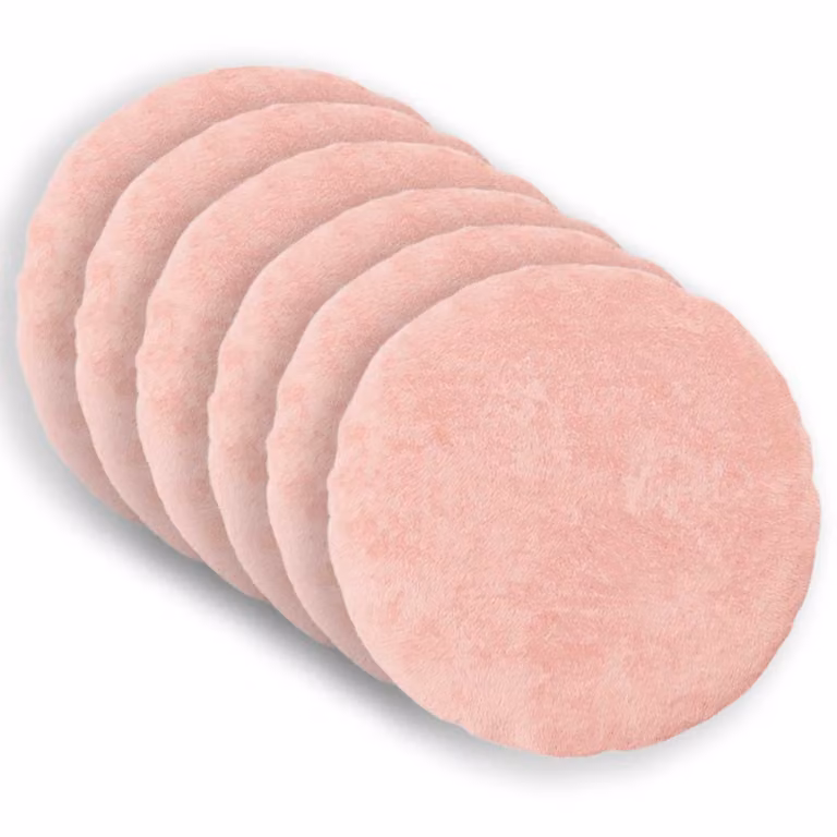 Set de 6 fundas de almohada redondas HEERLEN de vidaXL en color rosa, confeccionadas en piel sintética, Diámetro: 60 cm