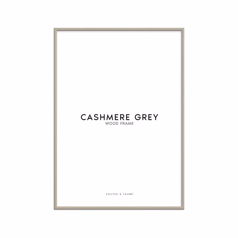 Marco de madera gris cachemira con acrílico para póster de diseño minimalista An/An: 50 x 50 cm