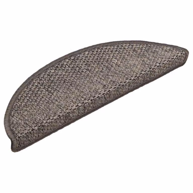 Set de 30 alfombras autoadhesivas para escalera de sisal vidaXL en gris y beige con propiedades antideslizantes y absorbentes de sonido
